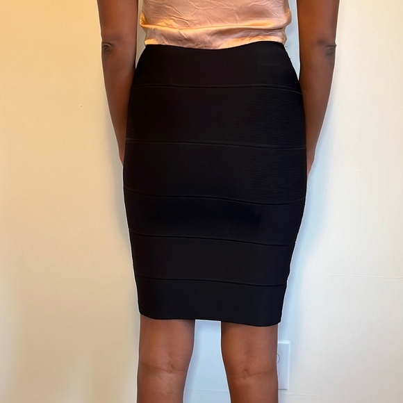 Midi Bandage Skirt in Black - Picture 3 of 5